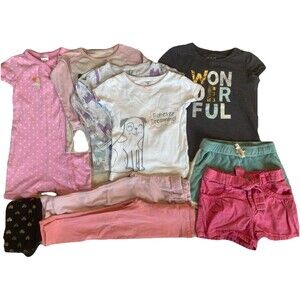 Girls 3T Pjs, TShirt, Shorts, Leggings Bundle (9 PCs)